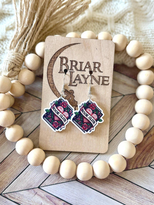 Book Club Booktrovert Bookoholic Reading Earrings