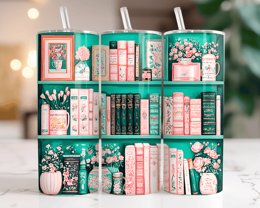 Beautiful Book Shelves Tumbler